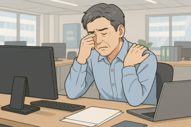 眼精疲労イラスト