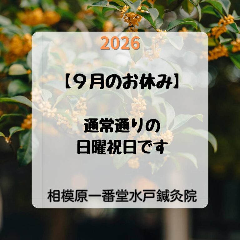 2026年９月お休みのお知らせ画像